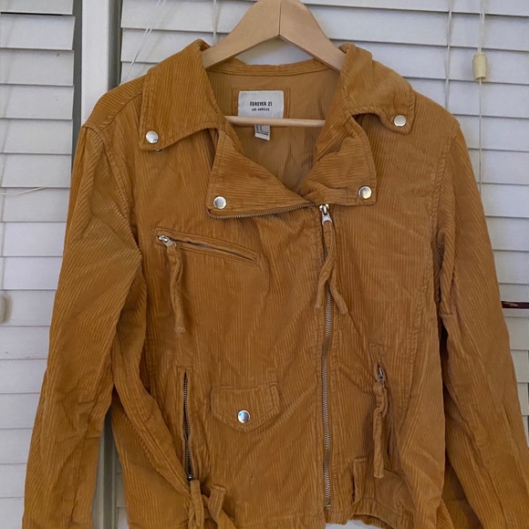 SOLD:Caramel corduroy jacket - Picture 2 of 4